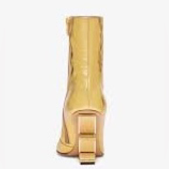 NWT Fendi First Gold nappa leather high-heel boots 37.5 - Picture 6 of 11